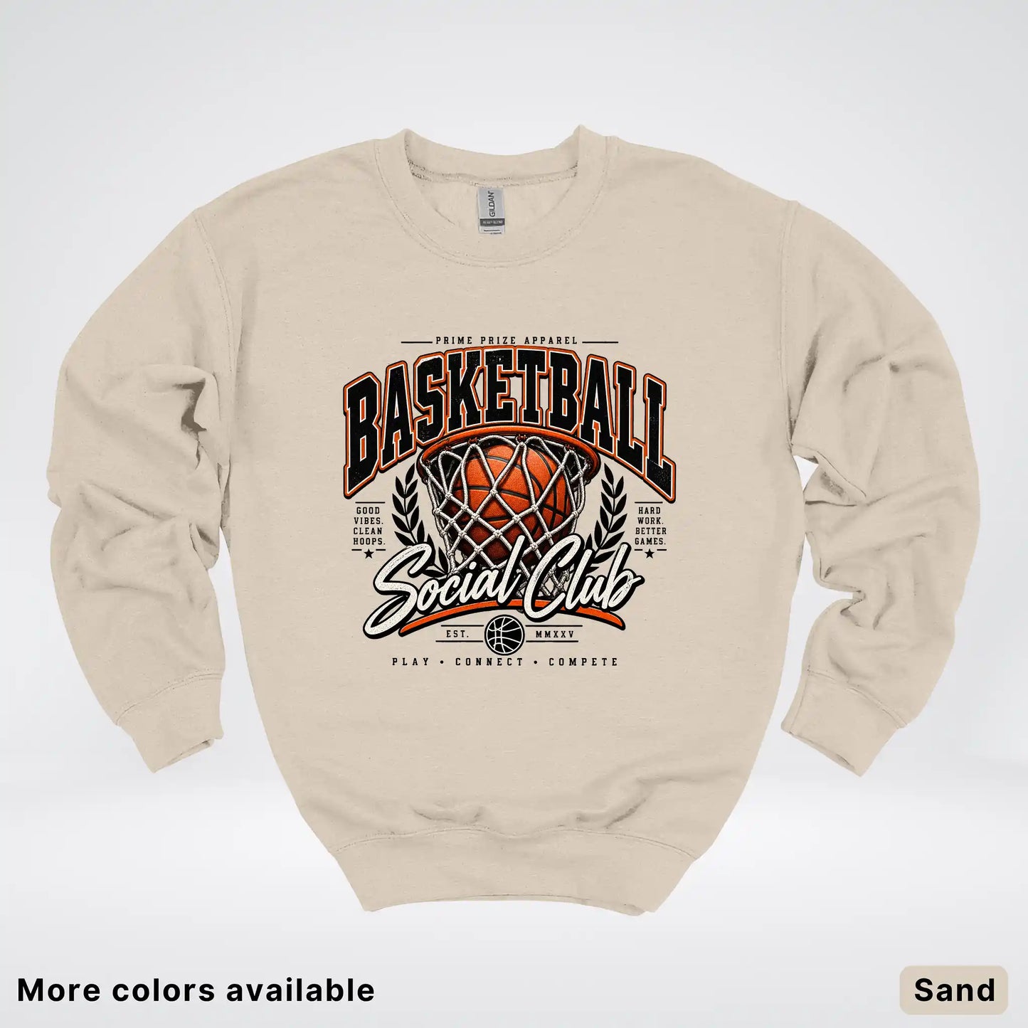 Basketball Social Club – Vintage Court Crewneck Sweatshirt