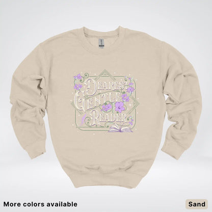 Dearest Gentle Reader – Vintage Floral Book Lover Graphic - Crewneck Sweatshirt