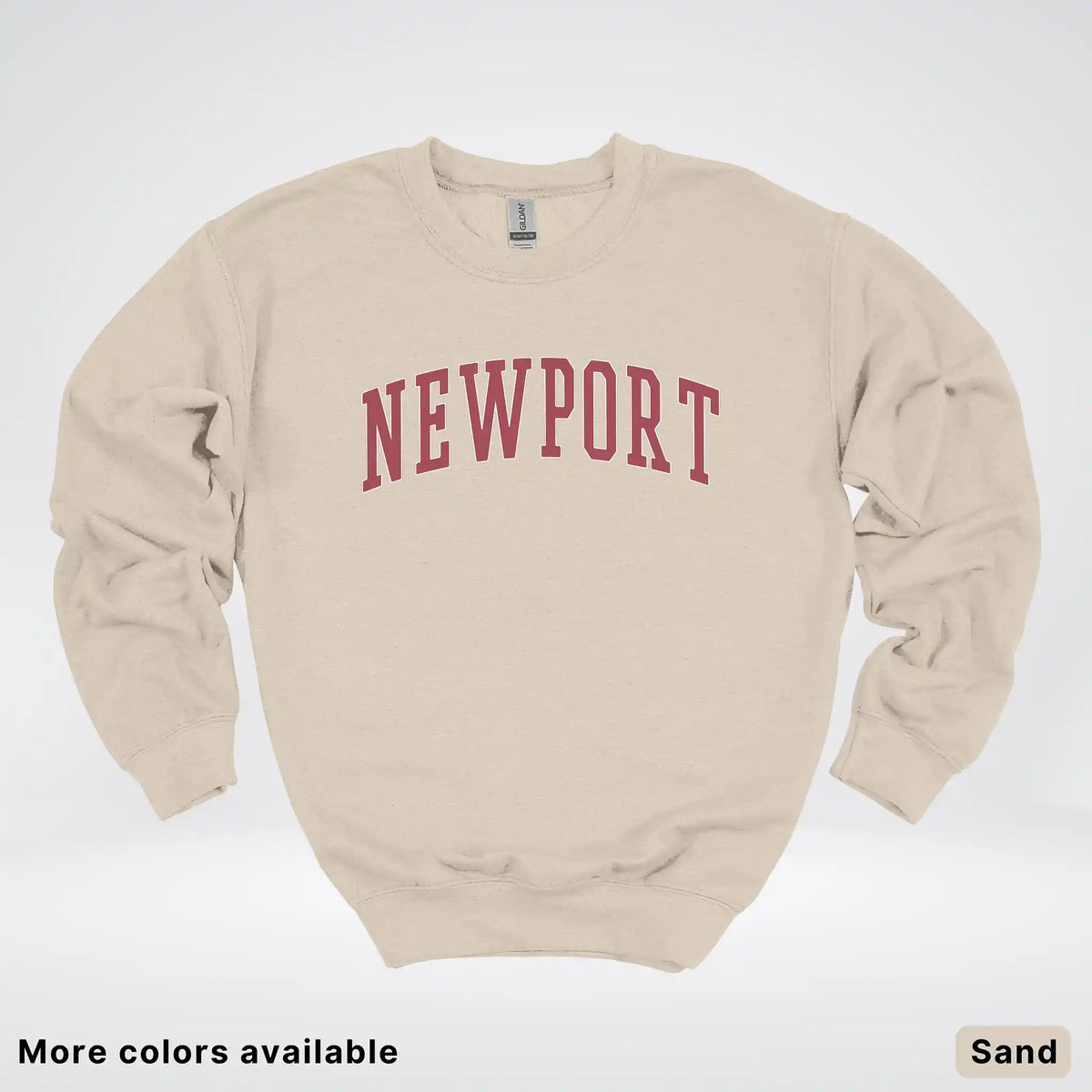 Newport Destination - Red Design - Crewneck Sweatshirt