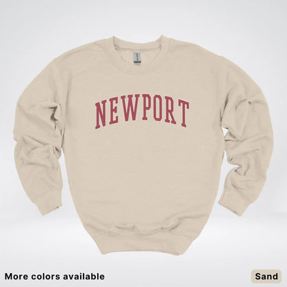Newport Destination - Red Design - Crewneck Sweatshirt