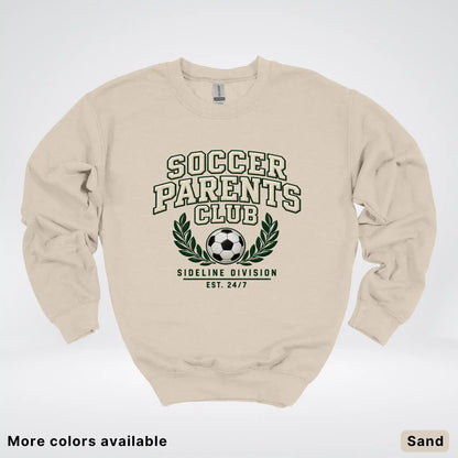 Soccer Parents Club Faux Embroidery Sideline Crewneck Sweatshirt