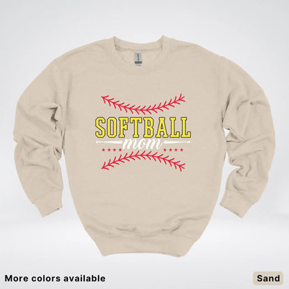 Softball Mom - White Design - Crewneck Sweatshirt
