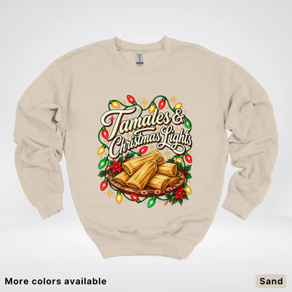 Tamales & Christmas Lights Crewneck Sweatshirt