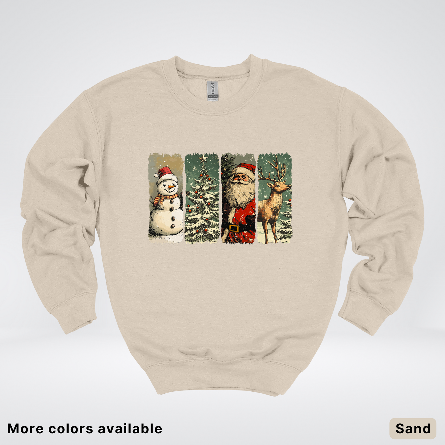 Classic Christmas Strip Art - Crewneck