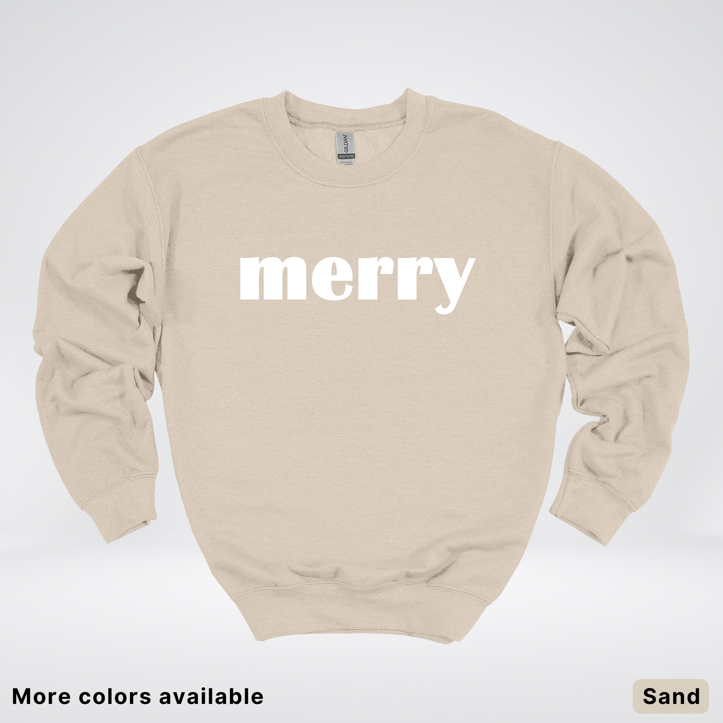 Merry - White Design - Crewneck