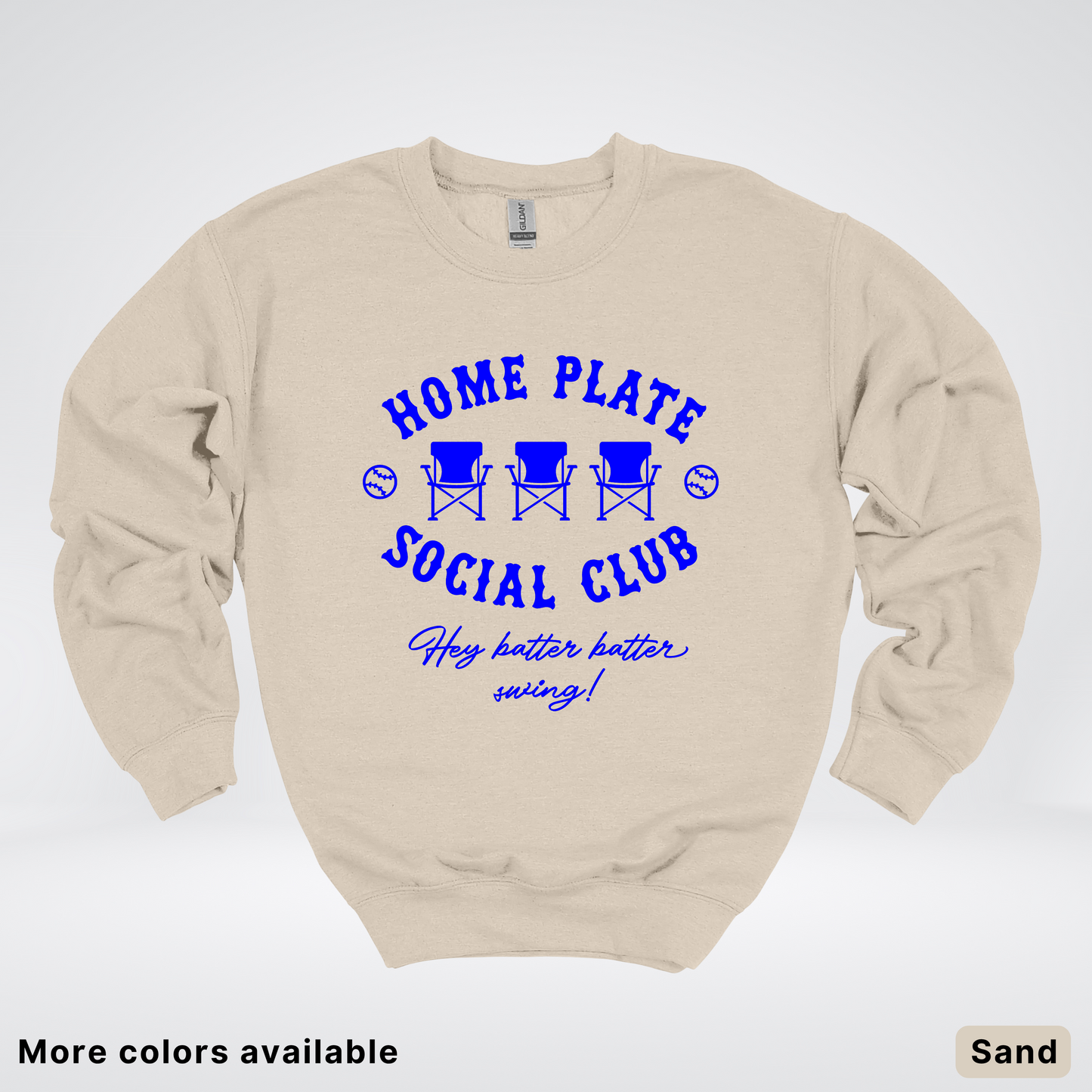 Home Plate Social Club – Blue Design - Crewneck