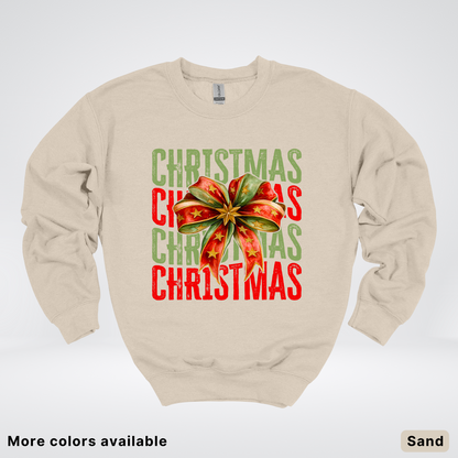 Christmas Star Bow - Crewneck Sweatshirt