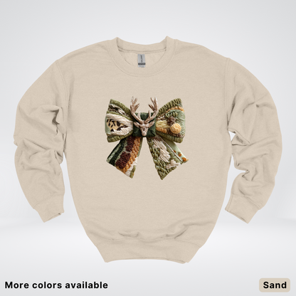Hook Yard Faux Rustic Antler Bow - Crewneck Sweatshirt