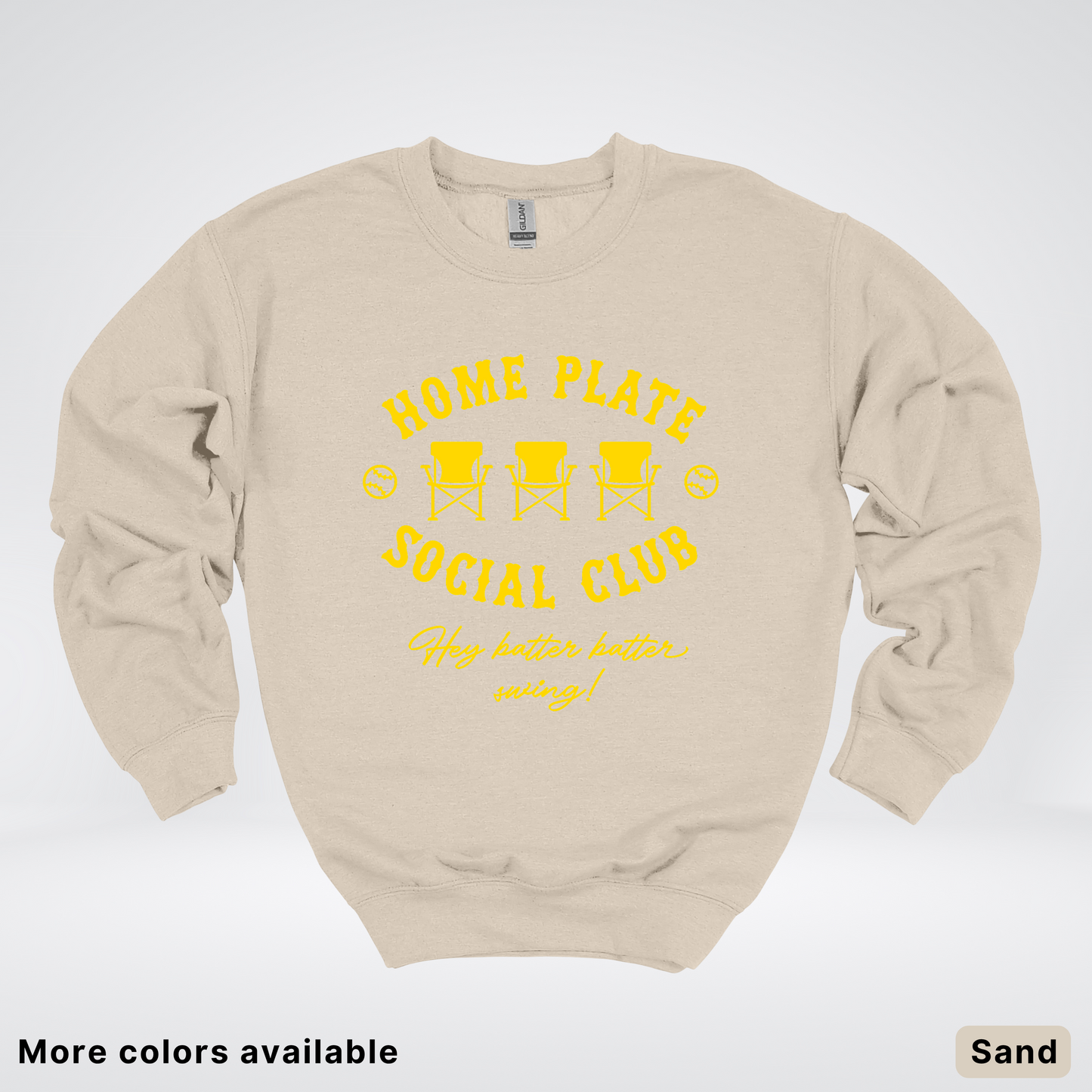 Home Plate Social Club – Gold Design - Crewneck