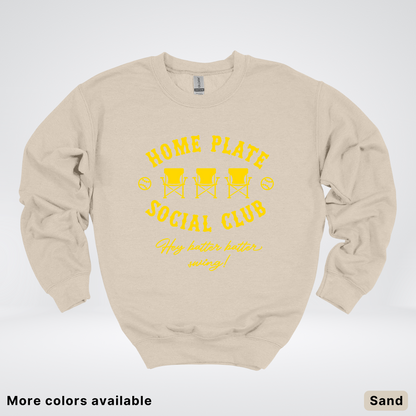 Home Plate Social Club – Gold Design - Crewneck