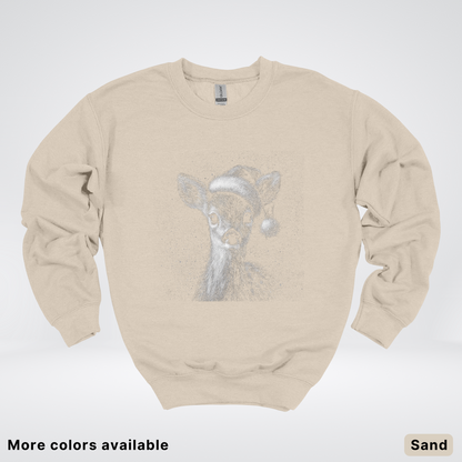 Vintage Christmas Deer - Crewneck Sweatshirt