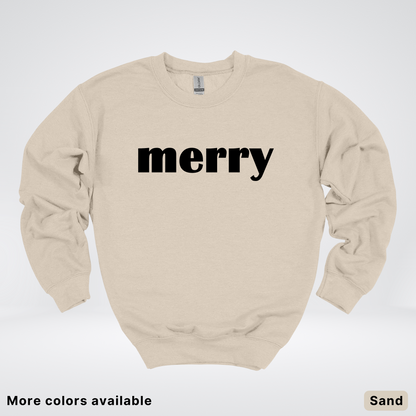 Merry - Black Design - Crewneck