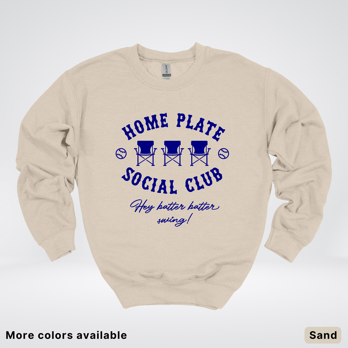 Home Plate Social Club – Navy Design - Crewneck