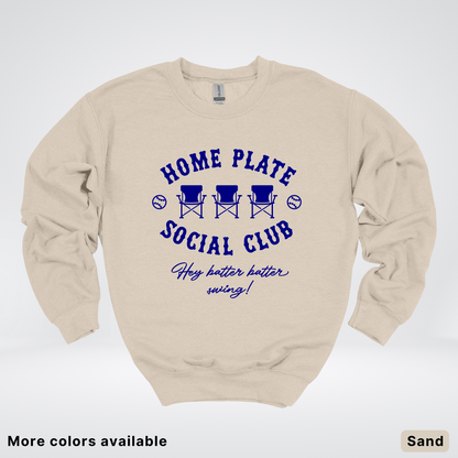 Home Plate Social Club – Navy Design - Crewneck