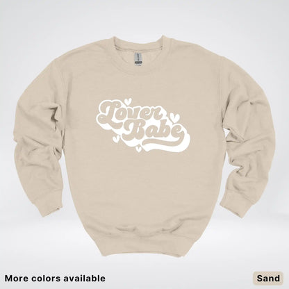 Lover Babe - White Design - Crewneck Sweatshirt