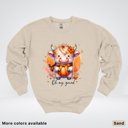 Oh My Gourd Small Cow Calf Pumpkin - Crewneck Sweatshirts