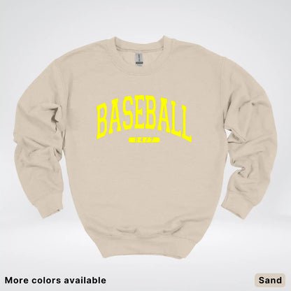 Baseball 24/7 – Yellow Design - Crewneck Sweatshirt