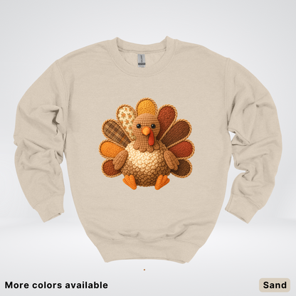 Turkey Crochet Thanksgiving Fall - Crewneck Sweatshirts