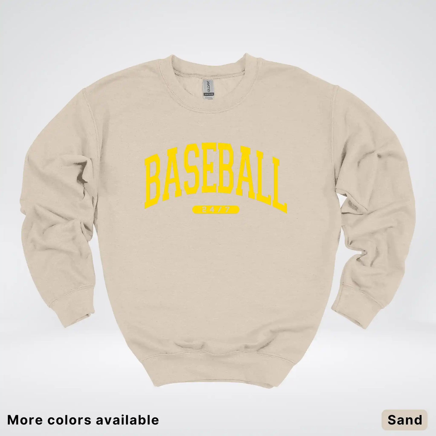 Baseball 24/7 – Gold Design - Crewneck Sweatshirt
