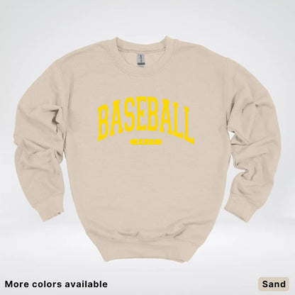 Baseball 24/7 – Gold Design - Crewneck Sweatshirt