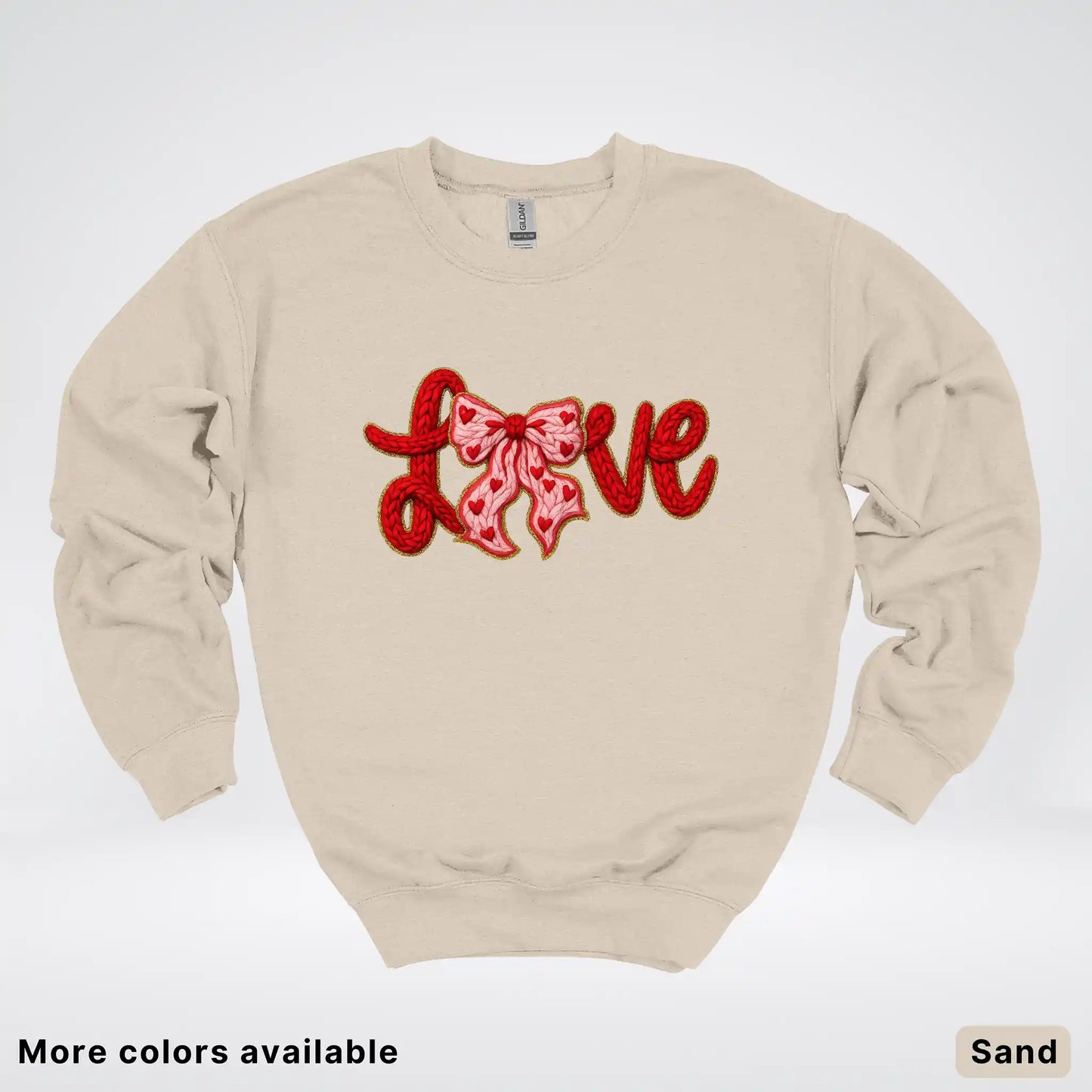 Love Bow Hook Yard Faux - Crewneck Sweatshirt