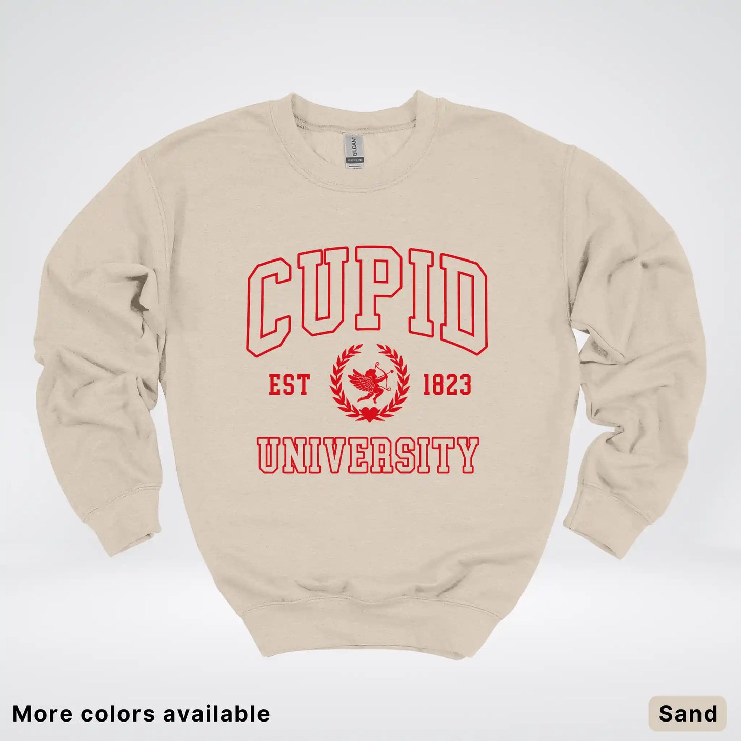 Cupid University Est 1823 - Red Design - Crewneck Sweatshirt