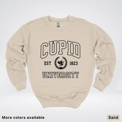 Cupid University Est 1823 - Black Design - Crewneck Sweatshirt