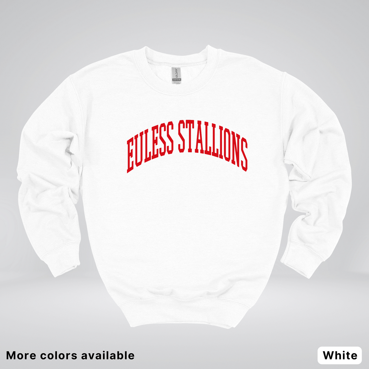 Euless Stallions – Classic Collegiate - Red Design - Crewneck Sweatshirt