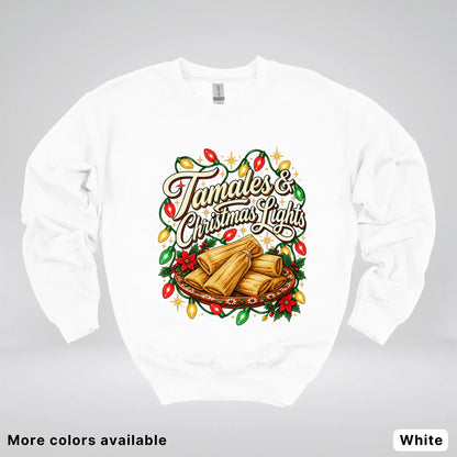 Tamales & Christmas Lights Crewneck Sweatshirt