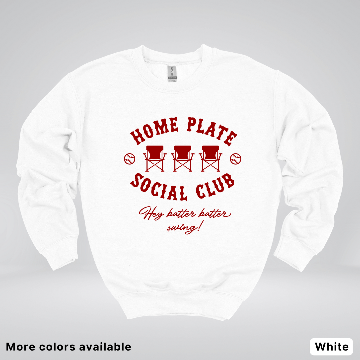 Home Plate Social Club – Maroon Design - Crewneck