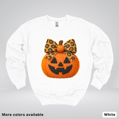 Coquette Crochet Pumpkin - Sweatshirt