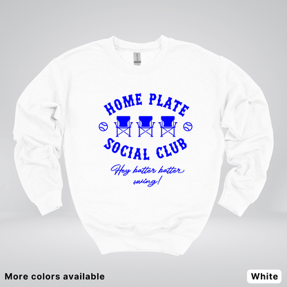 Home Plate Social Club – Blue Design - Crewneck
