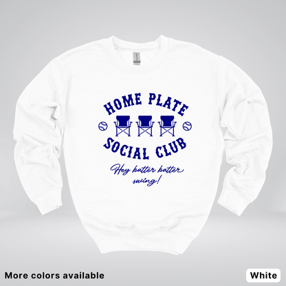 Home Plate Social Club – Navy Design - Crewneck