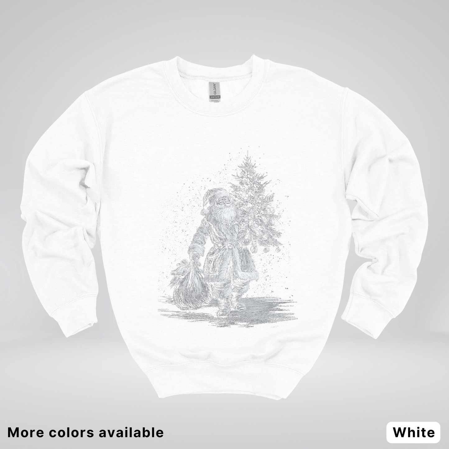 Vintage Santa with Christmas Tree - Crewneck Sweatshirt