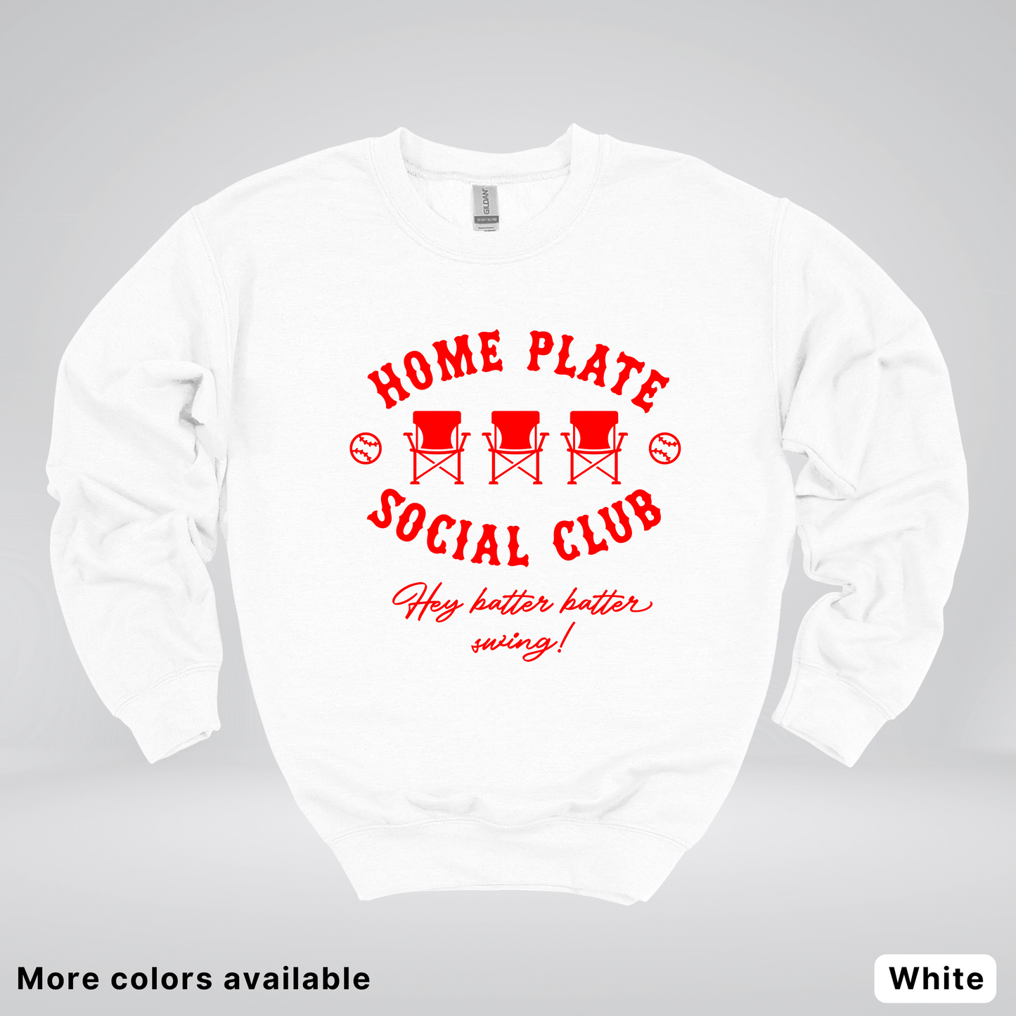 Home Plate Social Club – Red Design - Crewneck