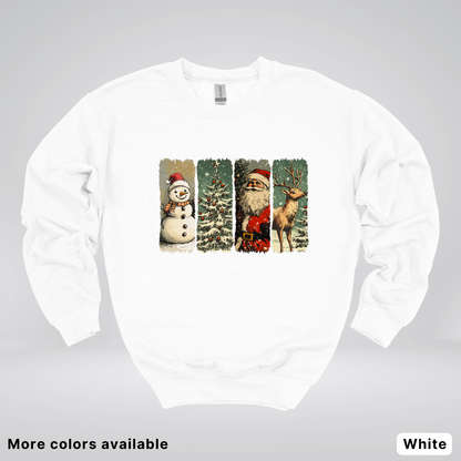 Classic Christmas Strip Art - Crewneck