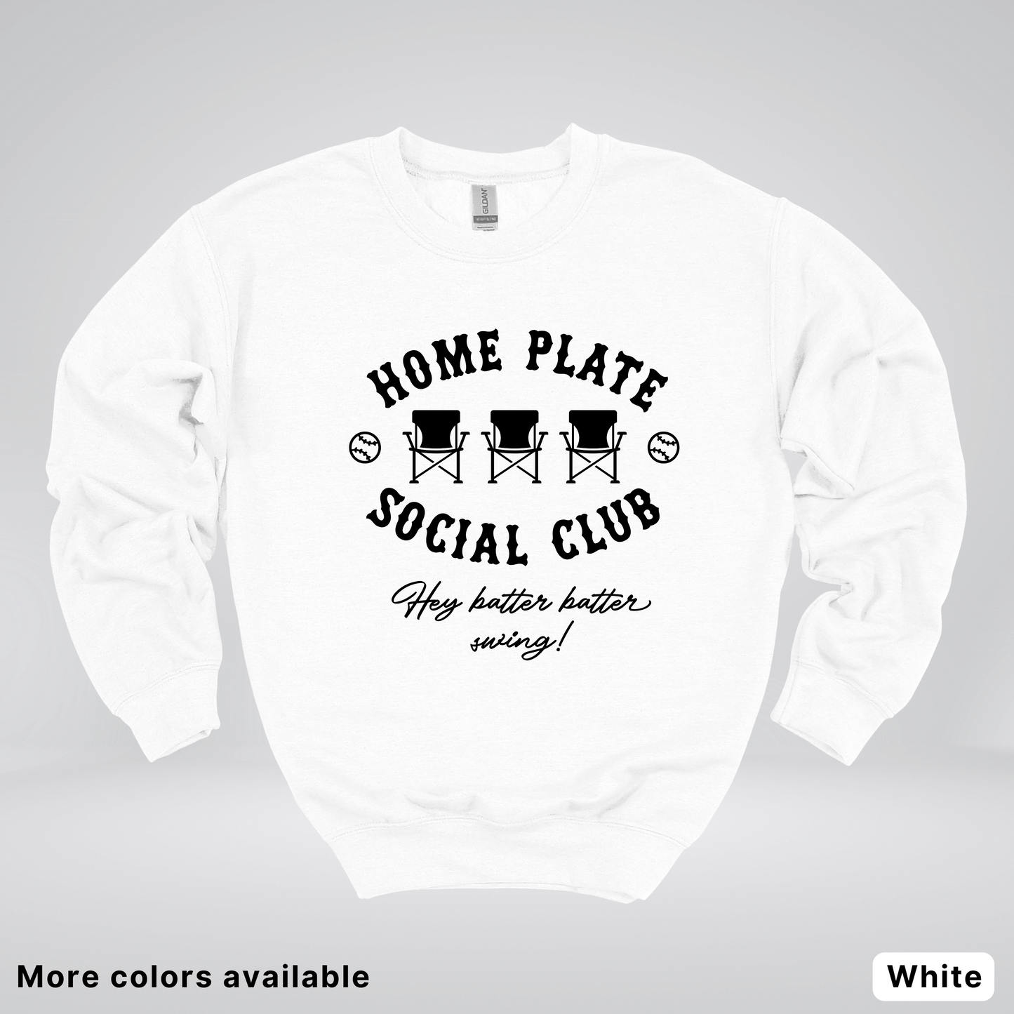 Home Plate Social Club – Black Design - Crewneck