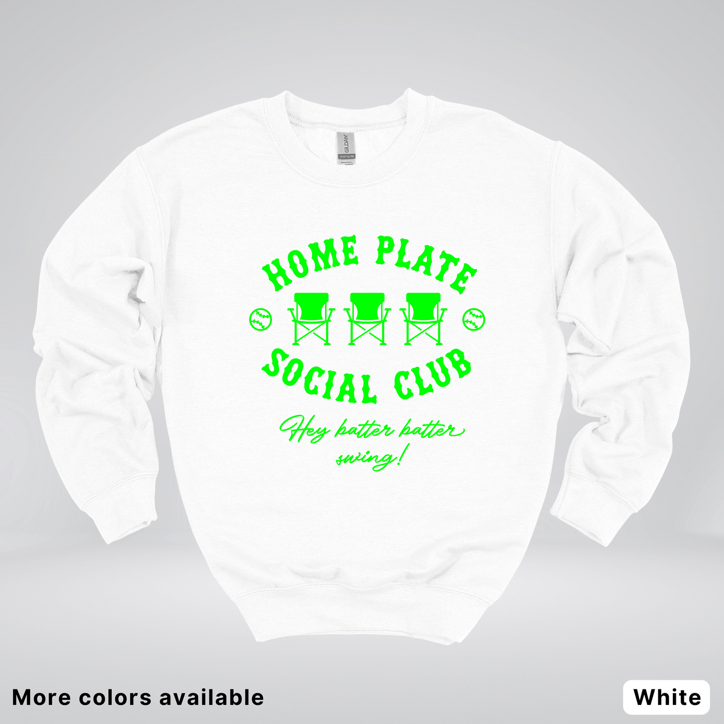 Home Plate Social Club – Green Design - Crewneck