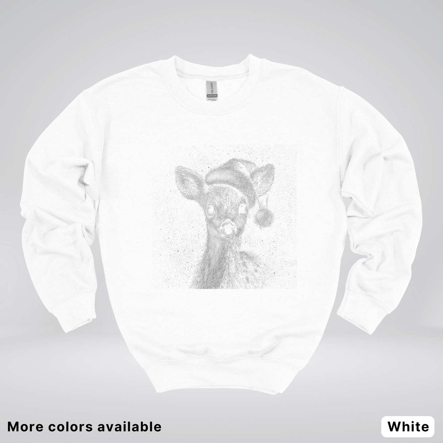Vintage Christmas Deer - Crewneck Sweatshirt