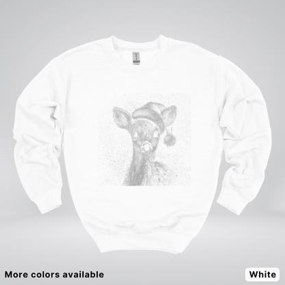 Vintage Christmas Deer - Crewneck Sweatshirt