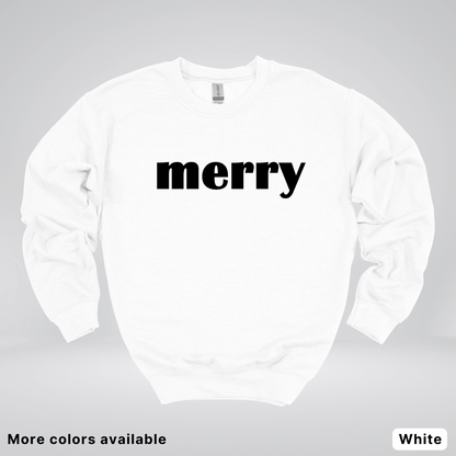 Merry - Black Design - Crewneck