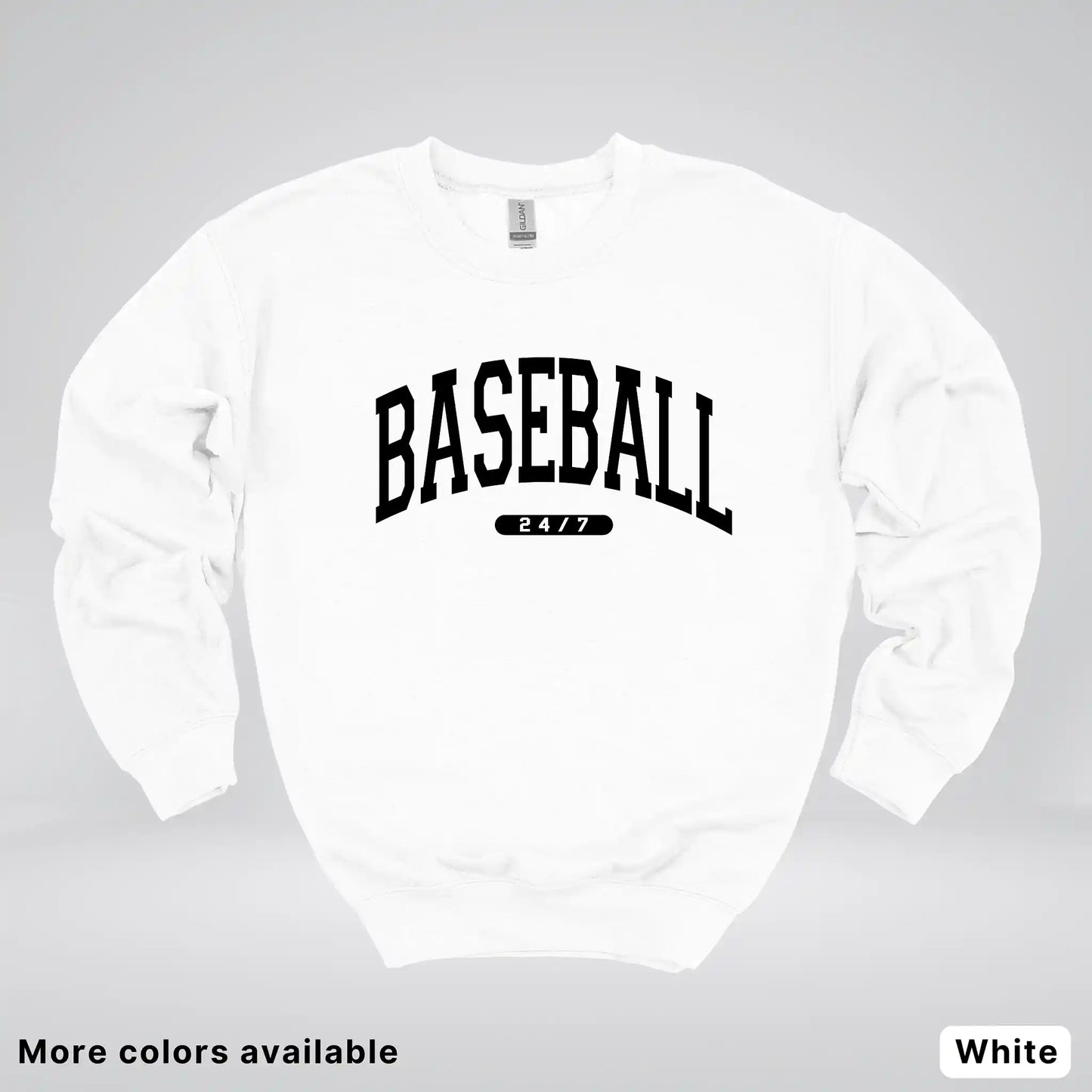 Baseball 24/7 – Black Design - Crewneck Sweatshirt