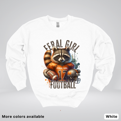 Feral Girl Football - Crewneck Sweatshirt
