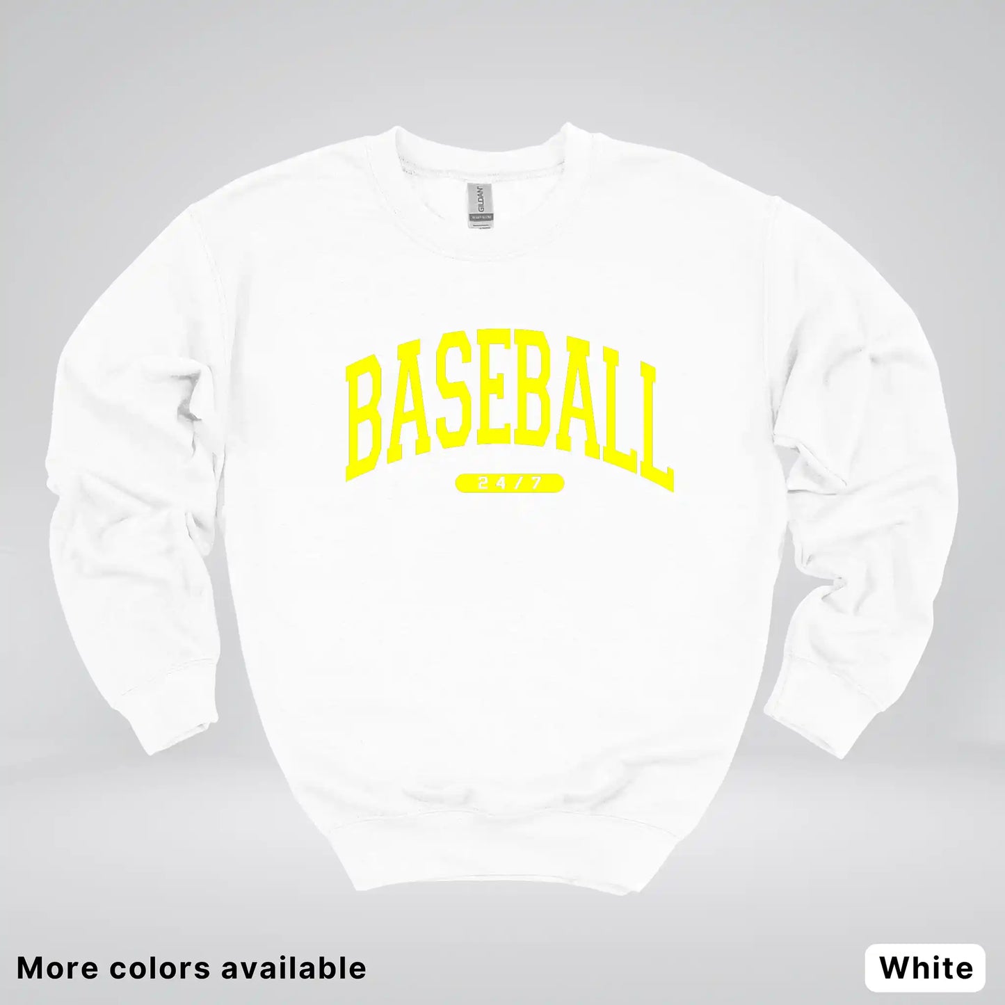 Baseball 24/7 – Yellow Design - Crewneck Sweatshirt