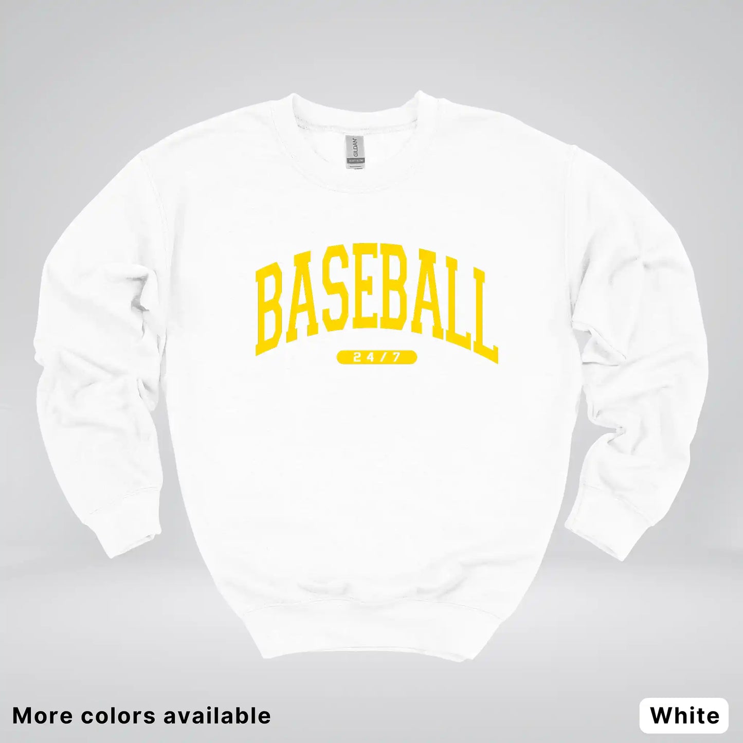 Baseball 24/7 – Gold Design - Crewneck Sweatshirt