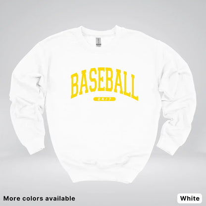 Baseball 24/7 – Gold Design - Crewneck Sweatshirt