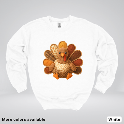 Turkey Crochet Thanksgiving Fall - Crewneck Sweatshirts