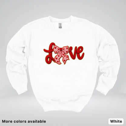 Love Bow Hook Yard Faux - Crewneck Sweatshirt
