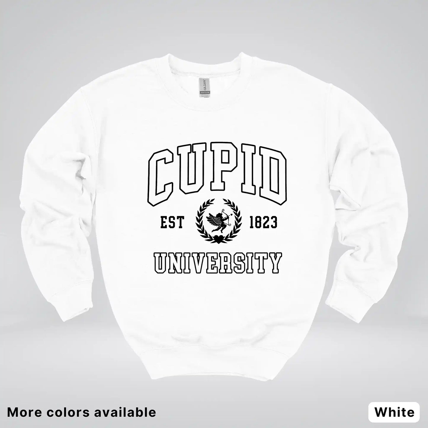 Cupid University Est 1823 - Black Design - Crewneck Sweatshirt