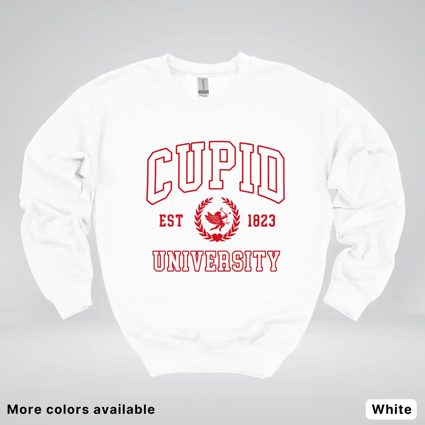 Cupid University Est 1823 - Red Design - Crewneck Sweatshirt